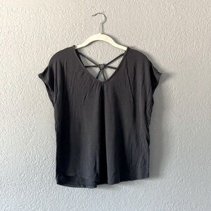 Grey back detail shirt